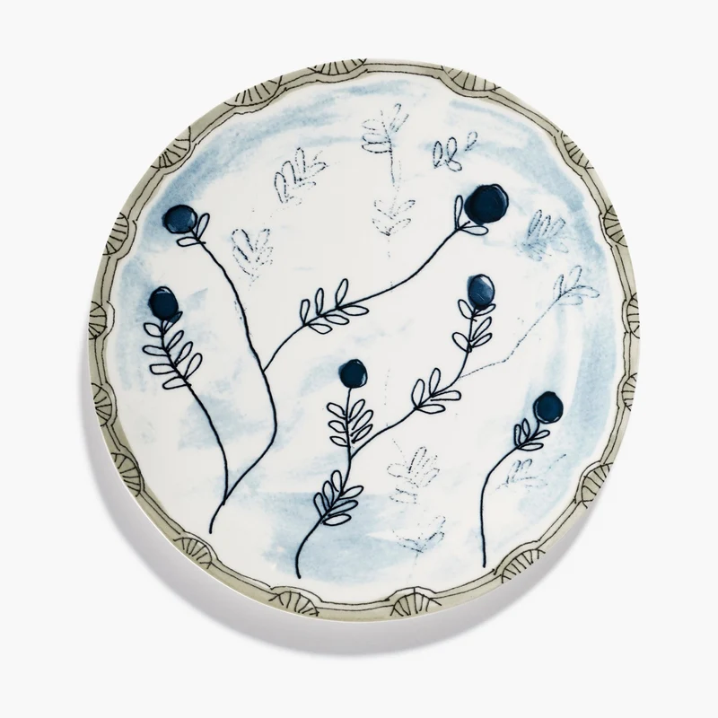 Serax Midnight Flowers Dinner Plate