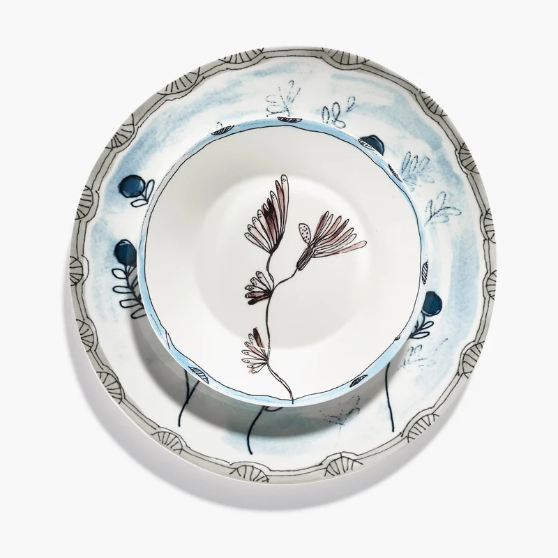 Serax Midnight Flowers Deep Plate