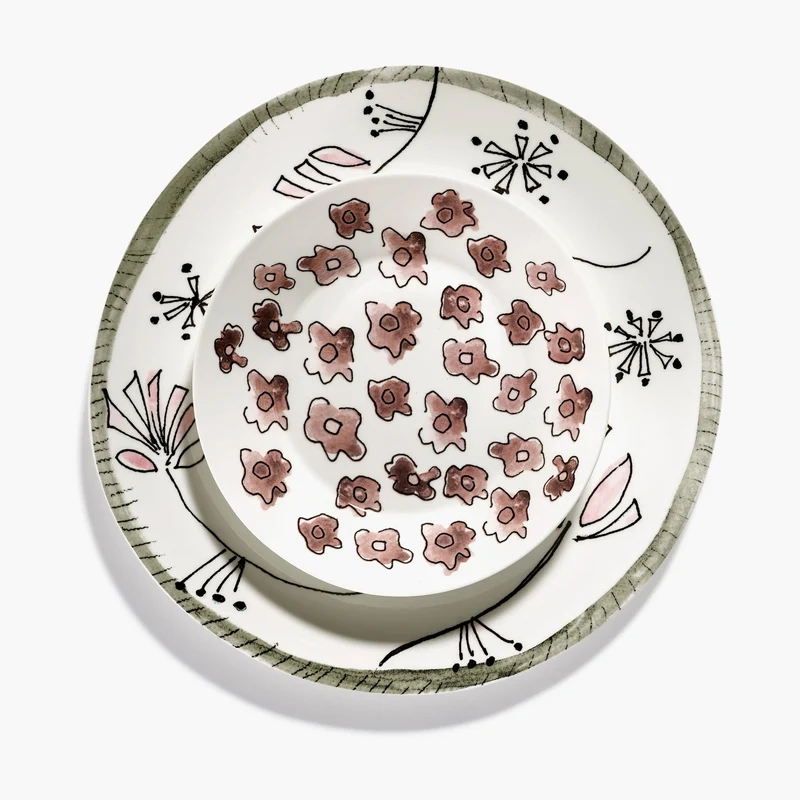 Serax Midnight Flowers Deep Plate
