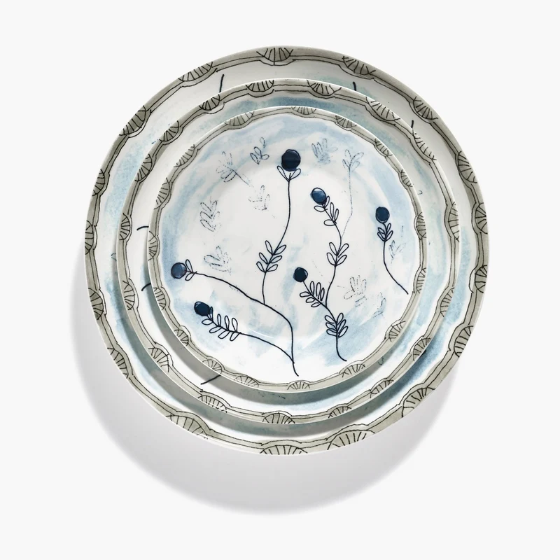 Serax Midnight Flowers Deep Plate