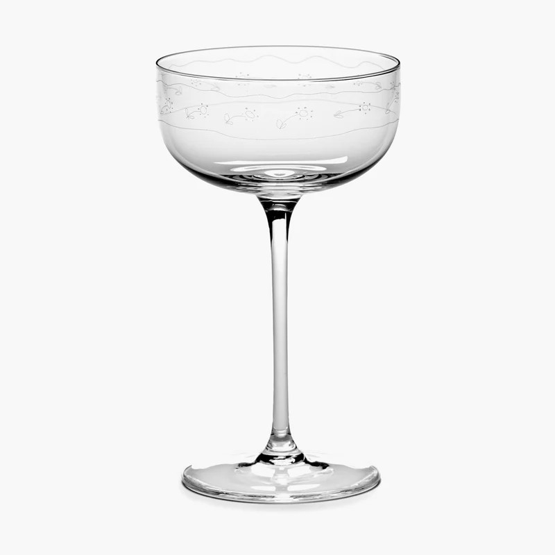 Serax Midnight Flowers Champagne Coupe