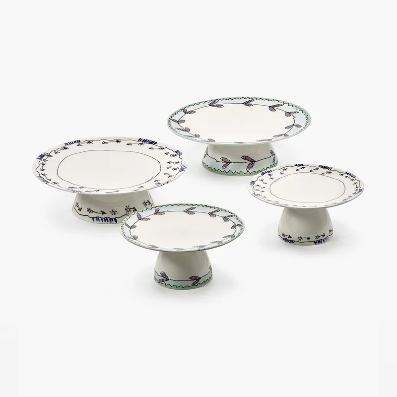 Serax Midnight Flowers Cake Stand