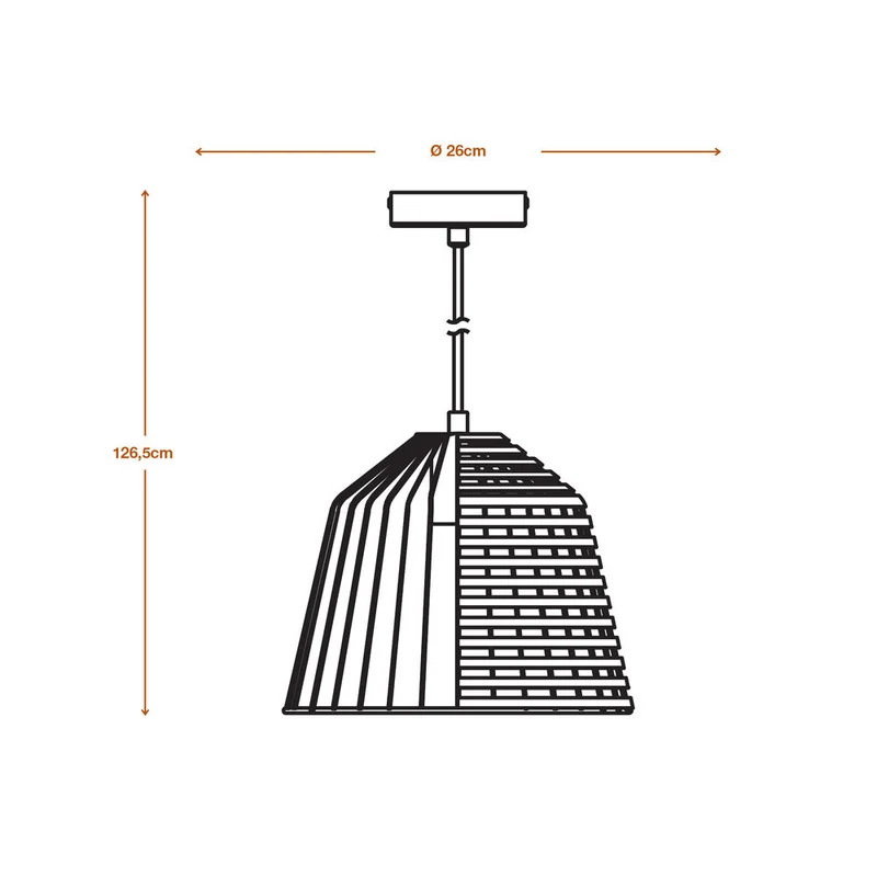 LEDVANCE DECOR Cage Bell Pendant Hängeleuchte, E27, nicht dimmbar, IP20, Rattan/Metall, 260mm, schwarz/braun