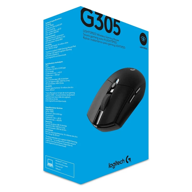 Logitech G G305 Maus rechts RF Wireless + Bluetooth Optisch 12000 DPI