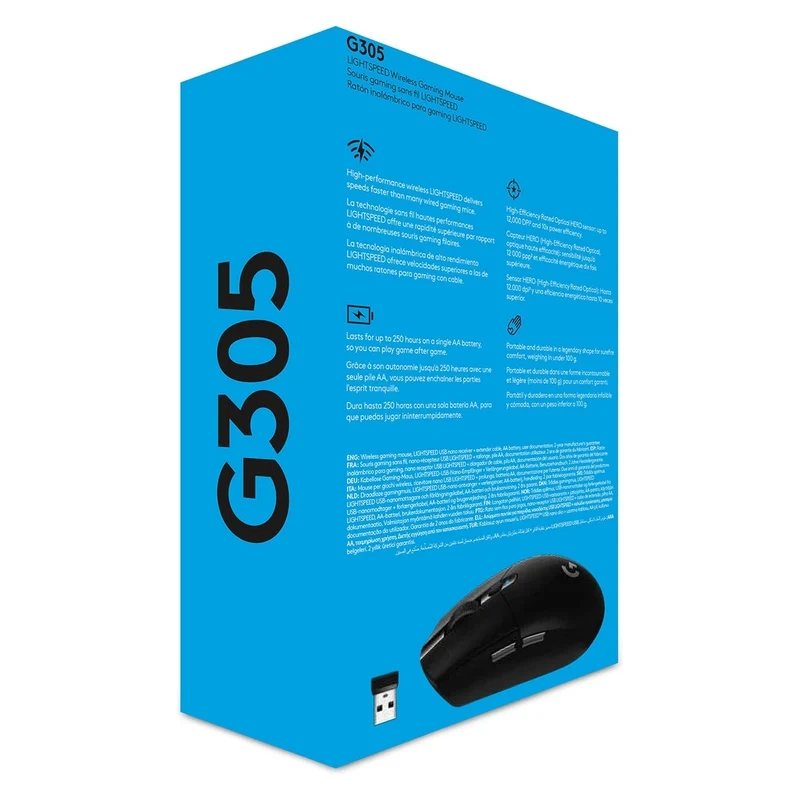 Logitech G G305 Maus rechts RF Wireless + Bluetooth Optisch 12000 DPI