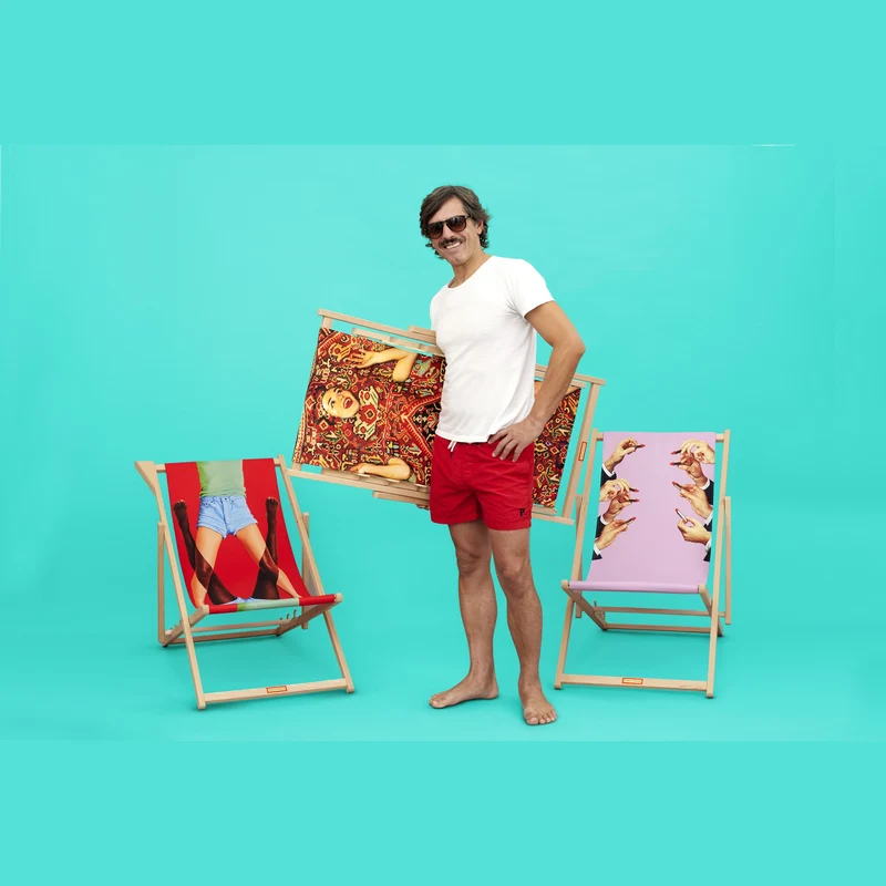 Seletti Toiletpaper Folding Deckchair