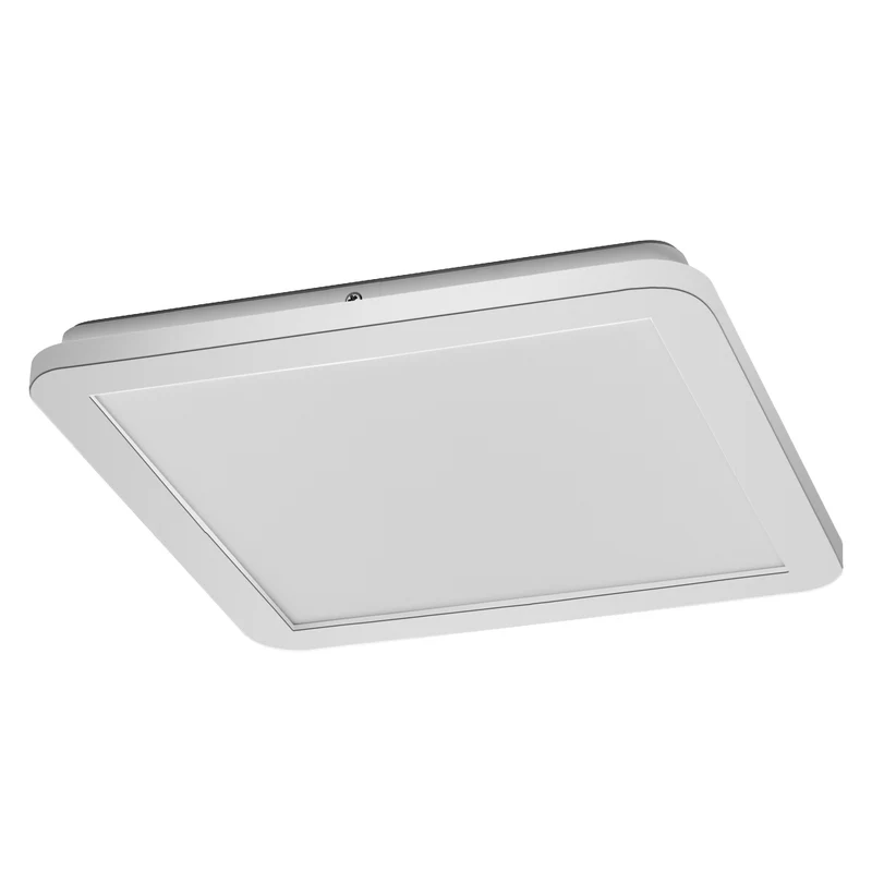 LEDVANCE ORBIS Disc Wand-/Deckenleuchte mit LED, Chrom, 22W, 1800lm, 3000/4000K, über Wandschalter mit Click CCT einstellbar, 30x30cm, IP44 Schutz für Badezimmer, Montageschrauben und Dübel inklusive