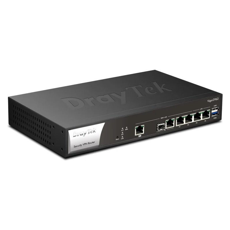 Draytek Vigor 2962 Kabelrouter 2.5 Gigabit Ethernet Schwarz, Weiß