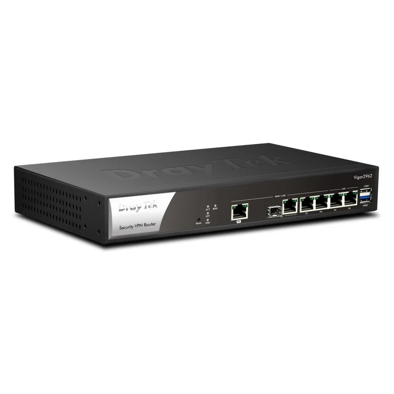 Draytek Vigor 2962 Kabelrouter 2.5 Gigabit Ethernet Schwarz, Weiß