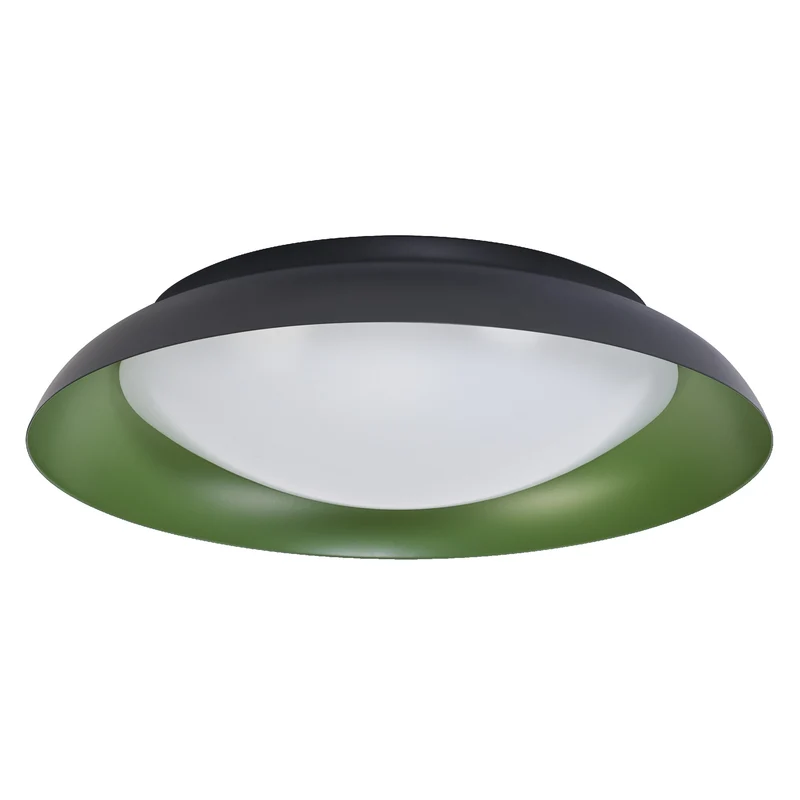 LEDVANCE Orbis Plate LED-Deckenleuchte, schwarz-, 35W, 1700lm, 3000K, 430mm, 830 freundliches Warmweiß, durch Kicken in 3-Stufen dimmbar, IP20 Schutz, Montageschrauben und Dübel inklusive