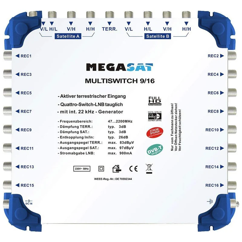 Megasat Multiswitch 9/16 Multischalter