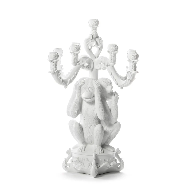 Seletti Burlesque The No Evil Monkeys Candelabra