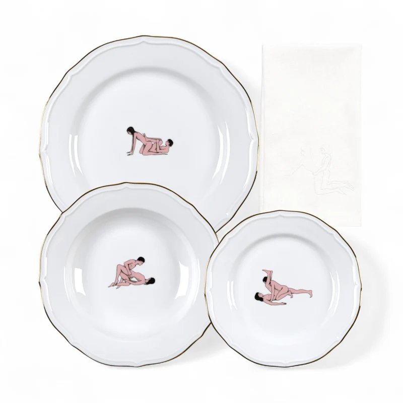 Seletti Seikantai Plates with Napkin - Set of 3