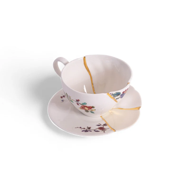 Seletti Kintsugi Tea Cup with Saucer