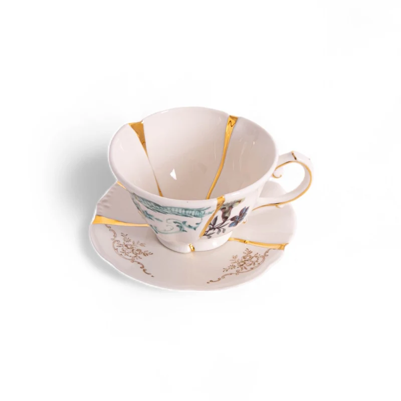Seletti Kintsugi Tea Cup with Saucer