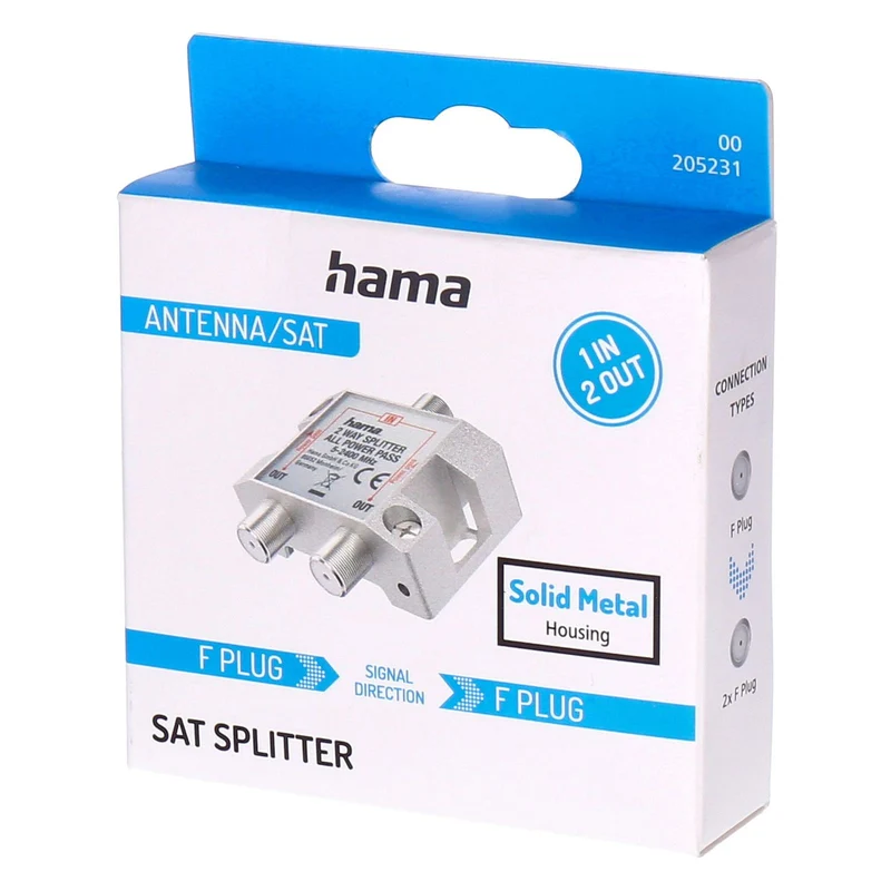 Hama 00205231 Kabelspalter oder -kombinator Kabelsplitter Silber