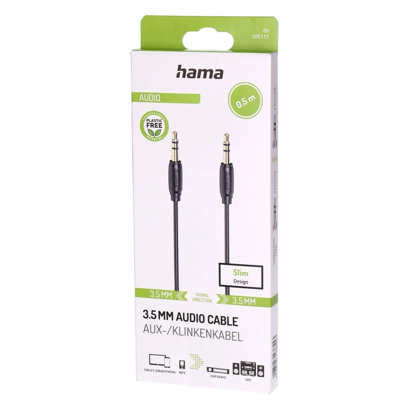 Hama 3,5MM Audio Kabel AUX-/Klinkenkabel 1,5m