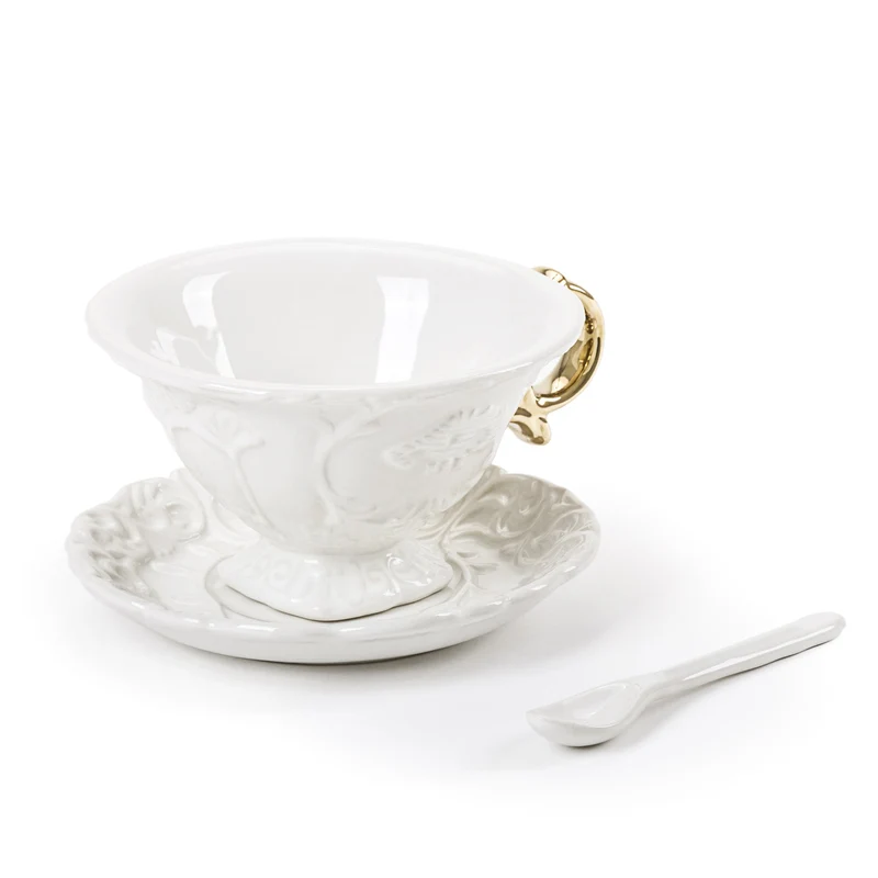 Seletti I-Wares Gold Tea Cup Set