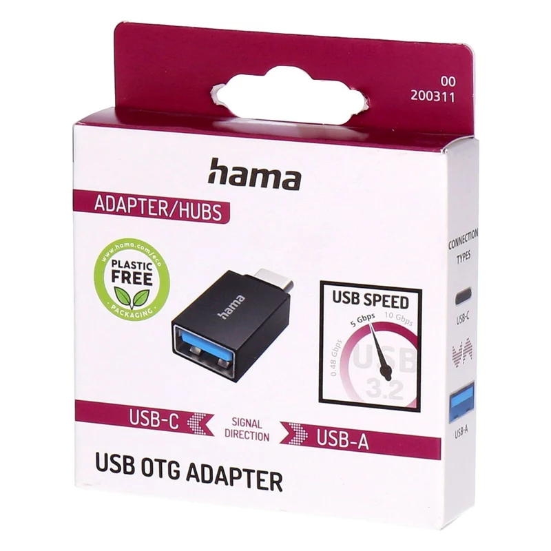 Hama 00200311 Kabeladapter USB Type-C USB Type-A Schwarz