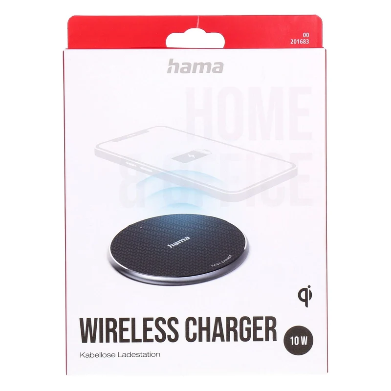 Hama QI-FC10 Smartphone Schwarz USB Kabelloses Aufladen Schnellladung Drinnen