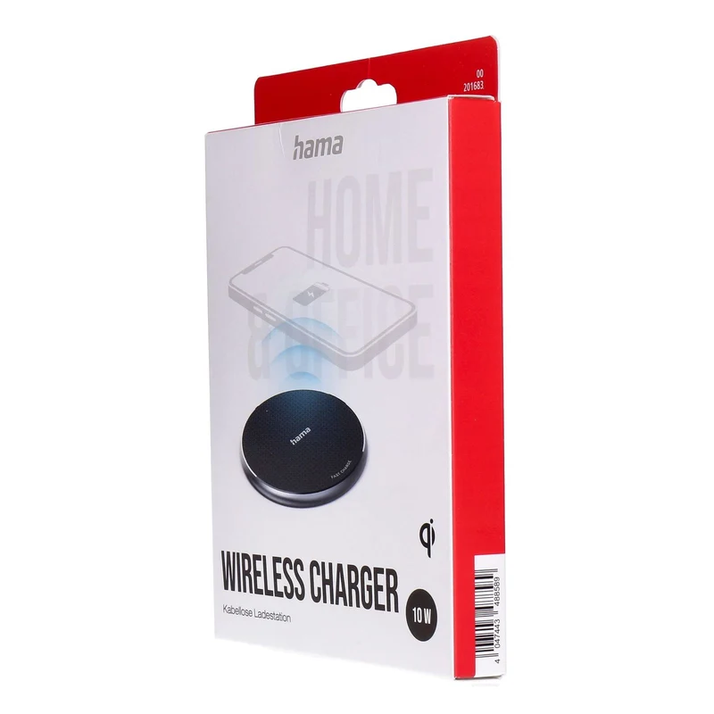Hama QI-FC10 Smartphone Schwarz USB Kabelloses Aufladen Schnellladung Drinnen
