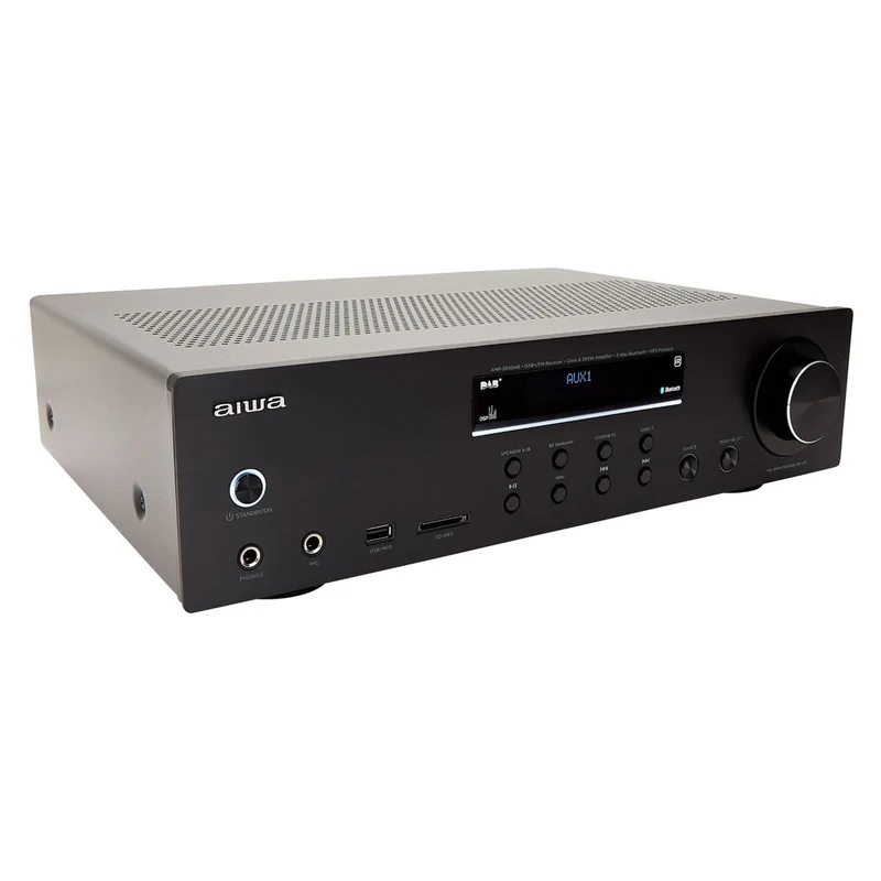 Aiwa AMR-200DAB BK Vollverstärker 200W, BT, USB Schwarz