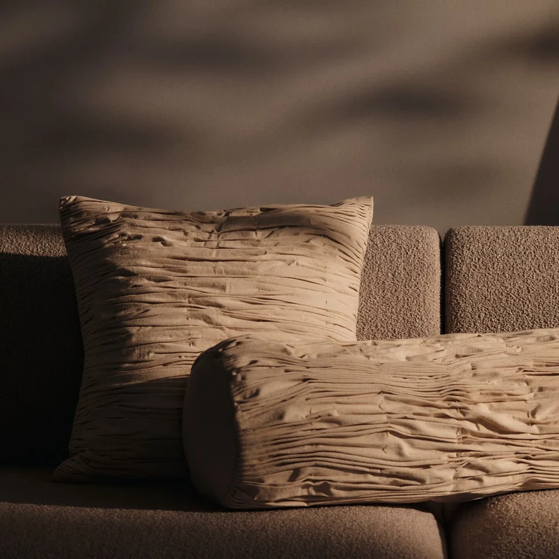 Ferm Living Falda Smocked Bolster Cushion