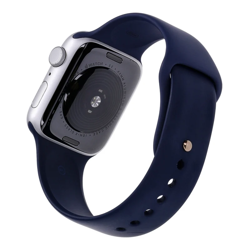 Apple Watch SE 44mm GPS Silber Aluminiumgehäuse mit Sportarmband Abyss Blue