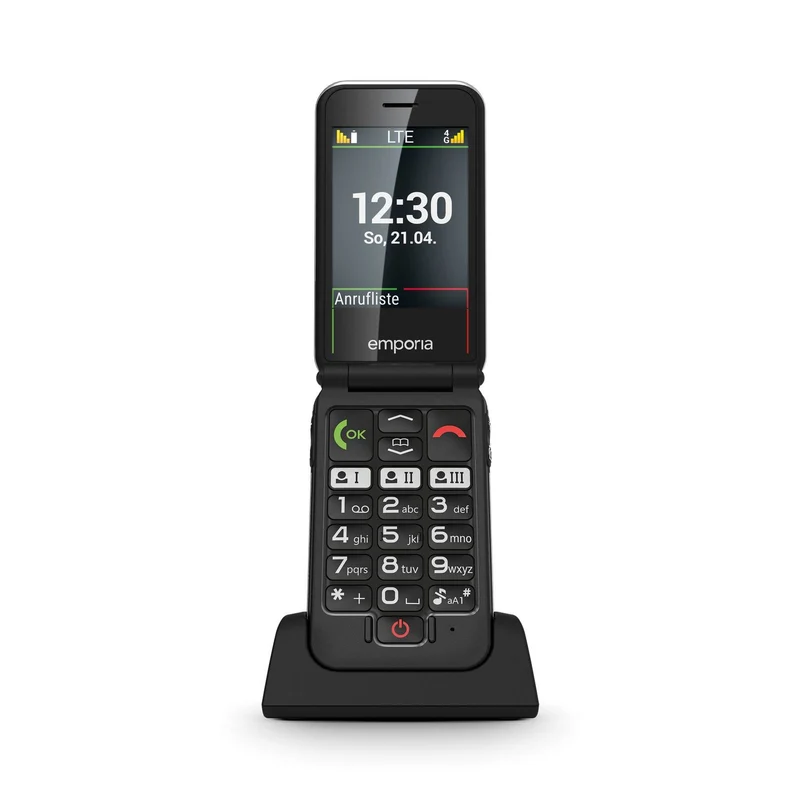 Emporia emporiaJOY-LTE 7,11 cm (2.8) 115 g Schwarz Seniorentelefon