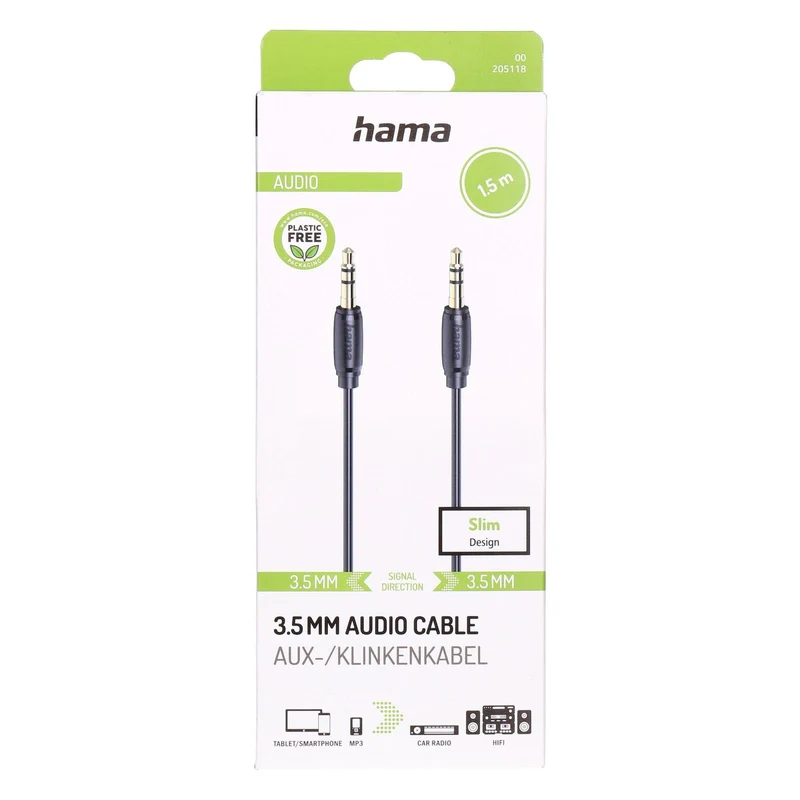 Hama AUX-/Klinkenkabel 3.5MM 1,5m