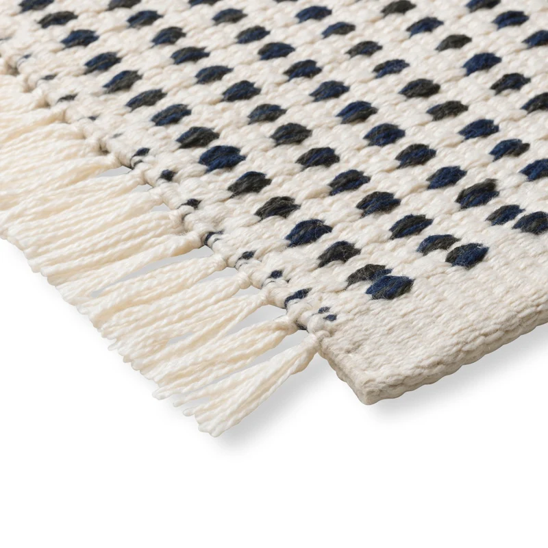 Ferm Living Way Runner - Off - White/Blue