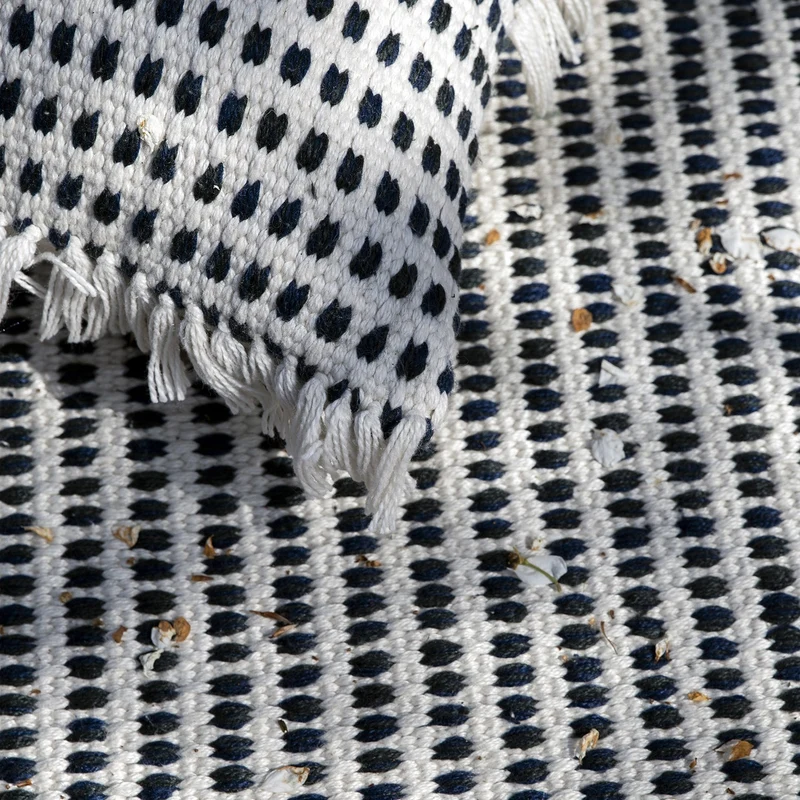 Ferm Living Way Rug - Off - White/Blue