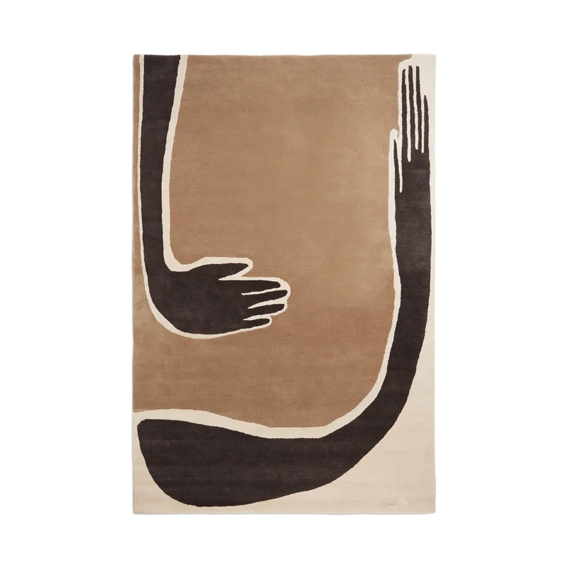 Ferm Living Pose Tufted Rug - 140 x 200 - Dark Coffee/Offwhite
