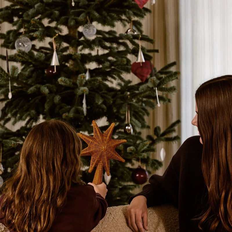 Ferm Living Rattan Christmas Tree Top Star