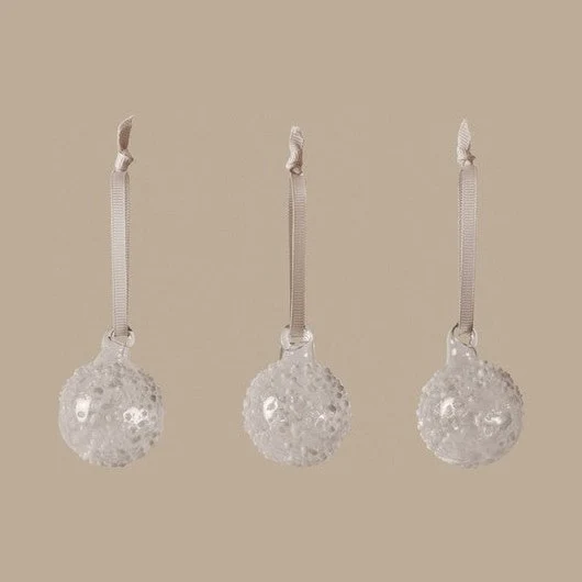 Ferm Living Flurry Glass Baubles - Set of 3