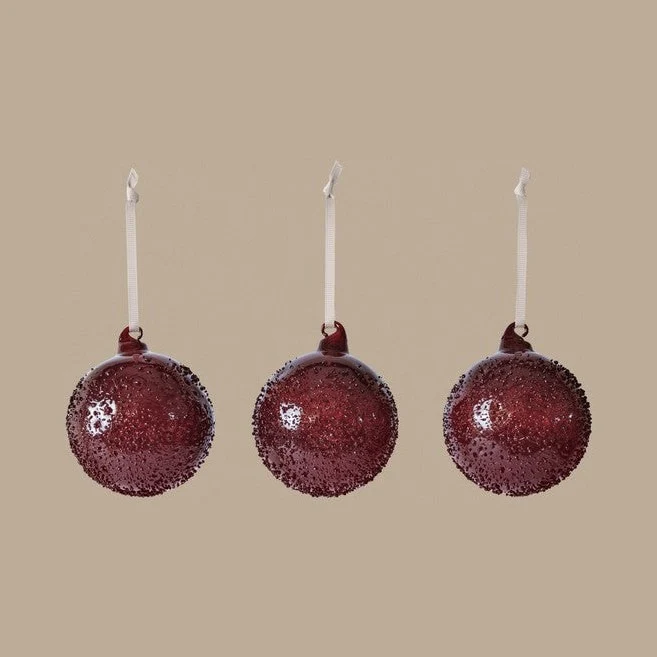 Ferm Living Flurry Glass Baubles - Set of 3
