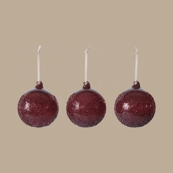 Ferm Living Flurry Glass Baubles - Set of 3