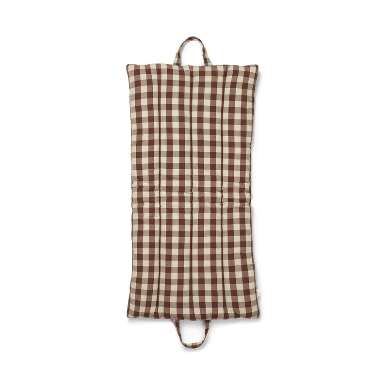 Ferm Living Bothy Check Folding Mat - Cinnamon/Green
