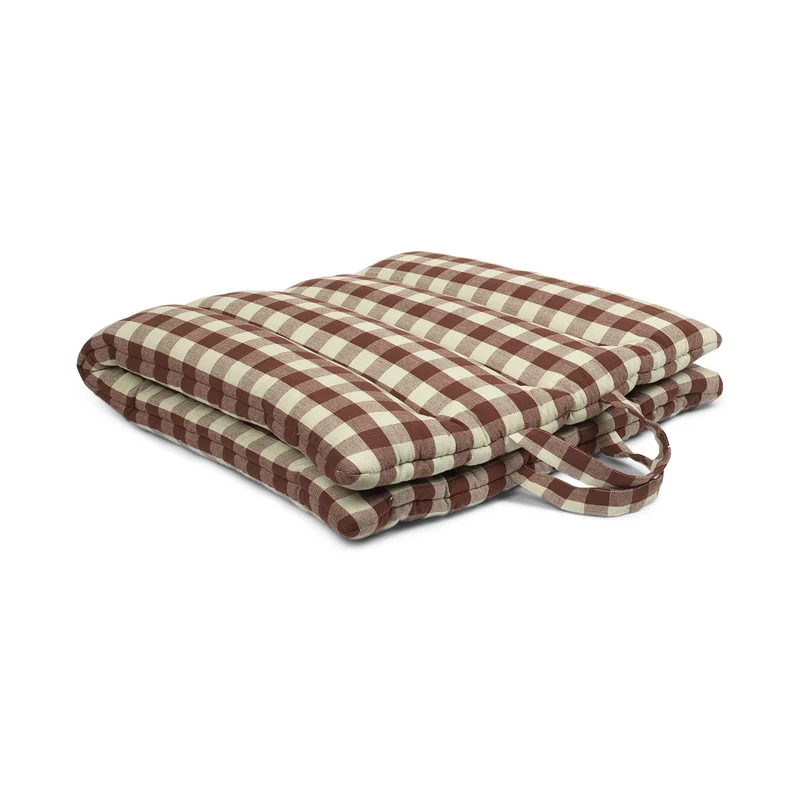 Ferm Living Bothy Check Folding Mat - Cinnamon/Green