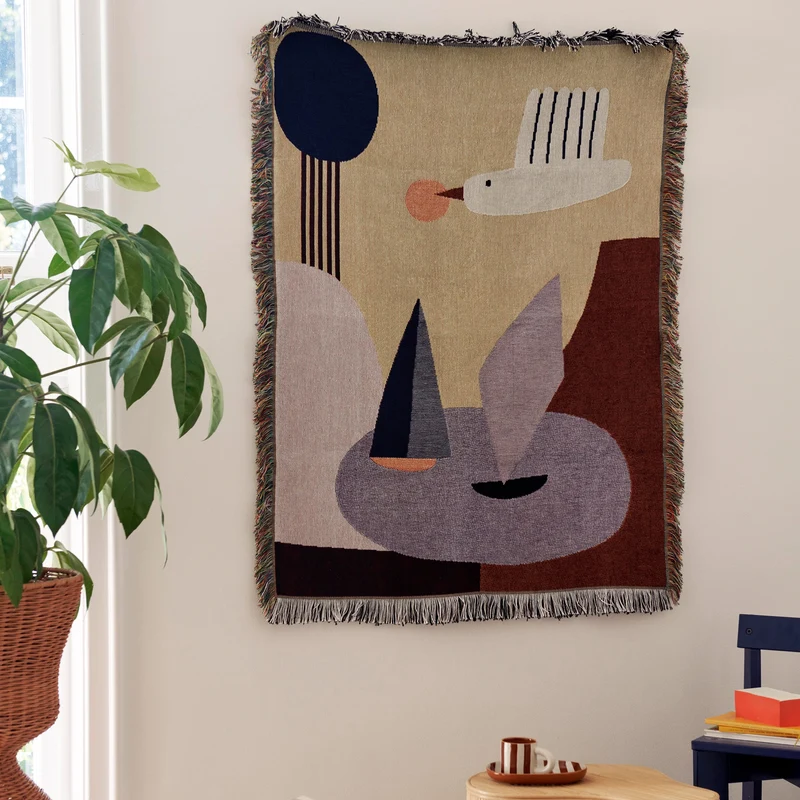 Ferm Living Bird Tapestry Blanket