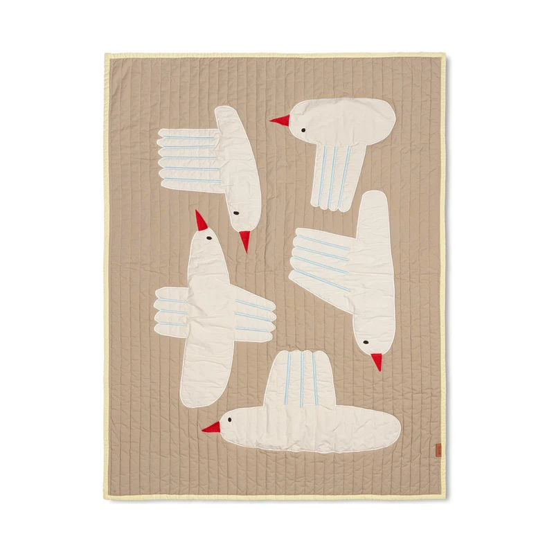 Ferm Living Bird Quilted Blanket