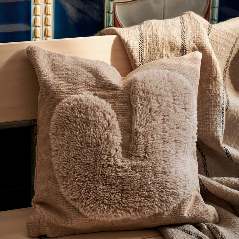 Ferm Living Lay Cushion - Sand/Off-white