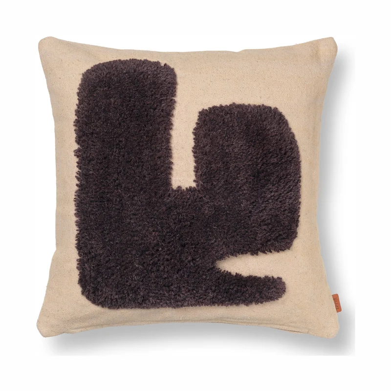 Ferm Living Lay Cushion - Sand/Dark Brown