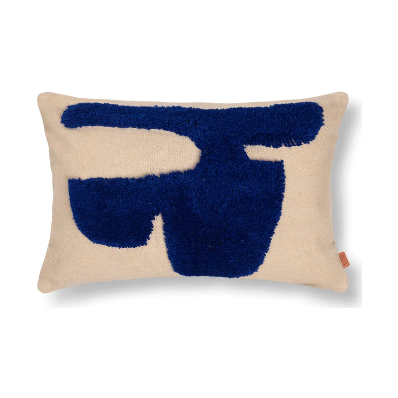 Ferm Living Lay Cushion - Rectangular - Sand/Br Blue