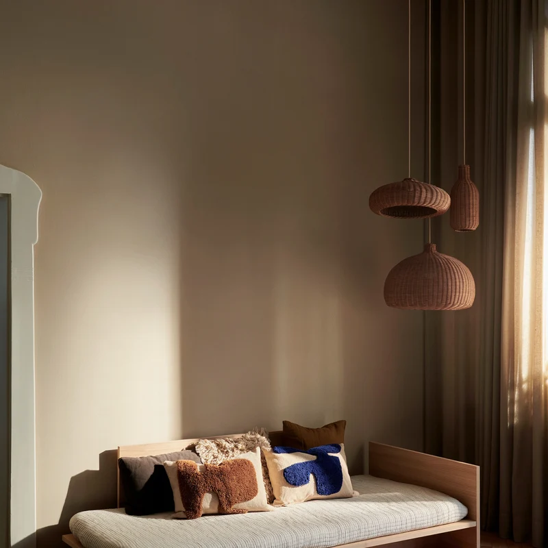 Ferm Living Lay Cushion - Rectangular - Sand/Br Blue