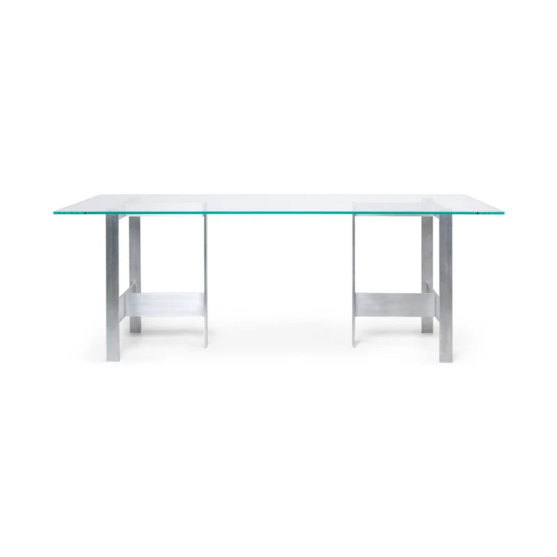 Ferm Living Lager Dining Table - 90 x 200 - Glass/Aluminium