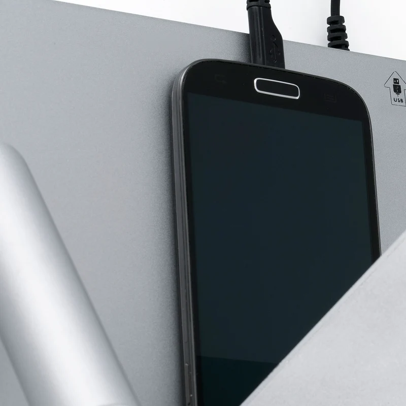 Faro Suau USB-A Wall Lamp With Right Reader