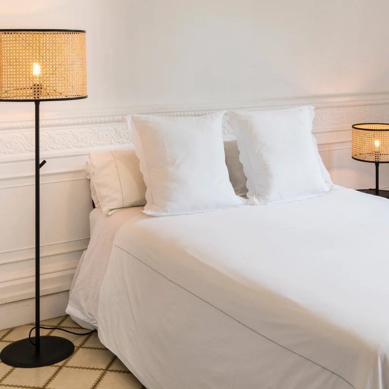 Faro Mambo Rattan Floor Lamp