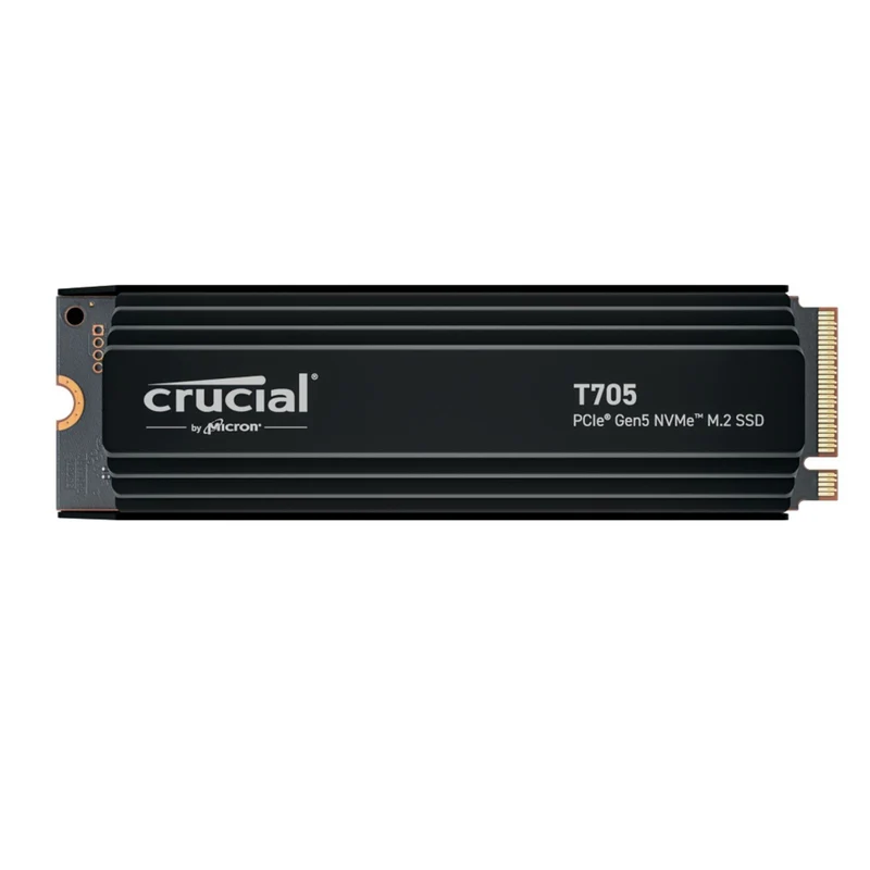Crucial T705 int. M.2 NVMe PCIe Gen5 SSD 1TB mit Kühlkörper