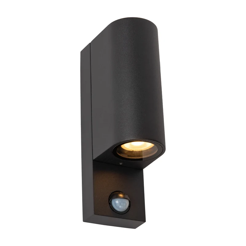 Lucide Zaro Outdoor Wall Light with Full-Range Sensor
